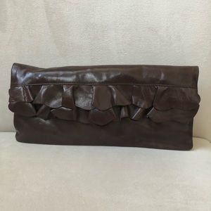 Hobo International ruffle clutch
